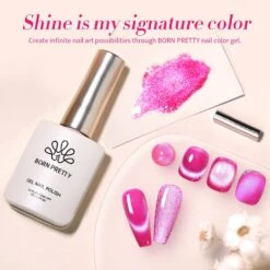 Rose Red Cat Magnetic Gel Polish 15ml -Born Pretty Salon 58264 ZI 8