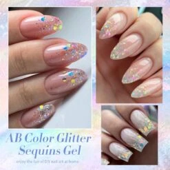 AB Color Glitter Sequins Gel Polish 15ml -Born Pretty Salon 58271 ZI 5