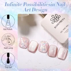 AB Color Glitter Sequins Gel Polish 15ml -Born Pretty Salon 58271 ZI 6