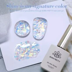 AB Color Glitter Sequins Gel Polish 15ml -Born Pretty Salon 58271 ZI 8