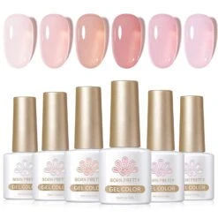 6 Colors Misty Rose Semi Jelly Gel Polish Set 7ml