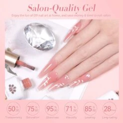 6 Colors Misty Rose Semi Jelly Gel Polish Set 7ml -Born Pretty Salon 58275 ZI 4