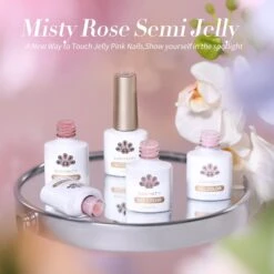 6 Colors Misty Rose Semi Jelly Gel Polish Set 7ml -Born Pretty Salon 58275 ZI 8