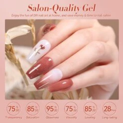 6 Colors Rose Garden Milky Jelly Gel Polish Set 7ml -Born Pretty Salon 58276 Z3