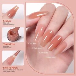 6 Colors Rose Garden Milky Jelly Gel Polish Set 7ml -Born Pretty Salon 58276 Z4