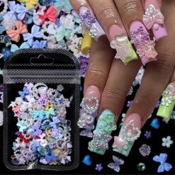 No Brand 100pcs Nail Decoration Pearl Charms Random Mixed