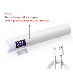 No Brand White Triangle Handheld Nail Lamp 3W -Born Pretty Salon 58399 3 SM