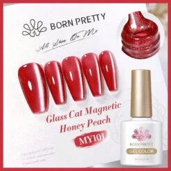 Water Light Cat Magnetic Gel Polish MY101 Honey Peach 10ml 13 Water Light Cat Magnetic Gel Polish MY101 Honey Peach 10ml -Born Pretty Salon 58465 SXC 6 1