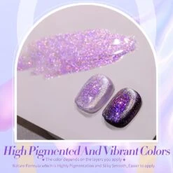 Purple Auroras Cat Magnetic Gel 15ml -Born Pretty Salon 58648g