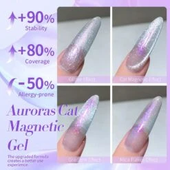 Purple Auroras Cat Magnetic Gel 15ml -Born Pretty Salon 58648s