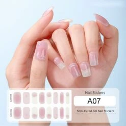 16 Tips Semi-cured Gel Nail Wraps A07