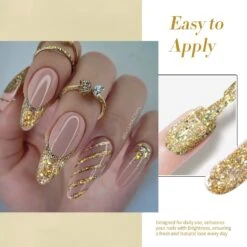 Hema-Free Gold Glitter Gel Polish #21 15ml -Born Pretty Salon 58739 21 zitu 3 b046910a 6ce9 4521 ad8a 67cbd57a680a