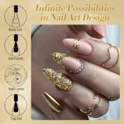 Hema-Free Gold Glitter Gel Polish #21 15ml -Born Pretty Salon 58739 21 zitu 6 16494968 5a90 4b5e 9087 6aab9c740402