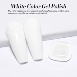 White Hema-Free Color Gel Polish #02 15ml -Born Pretty Salon 58739 2 ZI 4