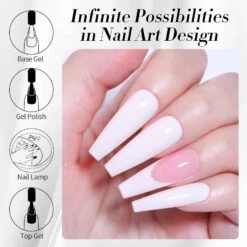 White Hema-Free Color Gel Polish #02 15ml -Born Pretty Salon 58739 2 ZI 6