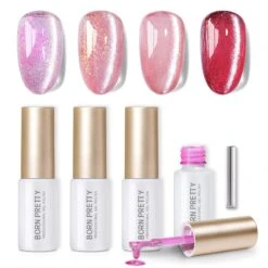 4 Colors Jelly Pink Auroras Cat Magnetic Gel Polish 5ml