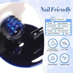 Blue Hema-Free Semi Jelly Gel Polish #13 15ml -Born Pretty Salon 58861 ZI 4