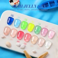 Blue Hema-Free Semi Jelly Gel Polish #13 15ml -Born Pretty Salon 58861 ZI 5