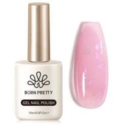 Pink Hema-Free Glitter Jelly Gel #16 15ml -Born Pretty Salon 58869 ZHU 1