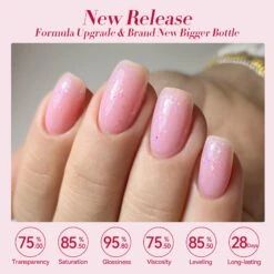 Pink Hema-Free Glitter Jelly Gel #16 15ml -Born Pretty Salon 58869 ZI 3