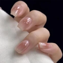 No Brand 30pcs 15 Sizes Tipsy Blush False Nail Tips Short Square Press On Nails 05 -Born Pretty Salon 58925 ZHU 13 4
