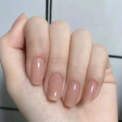 No Brand 30pcs 15 Sizes Grapefruit Blush False Nail Tips Short Square Press On Nails 06 -Born Pretty Salon 58925 ZHU 14 8