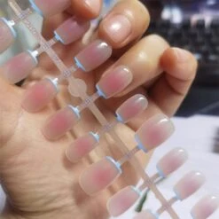 No Brand 30pcs 15 Sizes Tipsy Blush False Nail Tips Short Square Press On Nails 05 -Born Pretty Salon 58925 ZHU 9 4