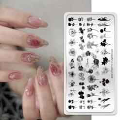 FLOWERS-N03 Nail Stamping Plate