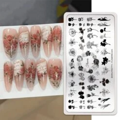 FLOWERS-N03 Nail Stamping Plate -Born Pretty Salon 58937 3 zishuxing 4 1d8bc110 33bf 4847 bdca 03cd0a492450