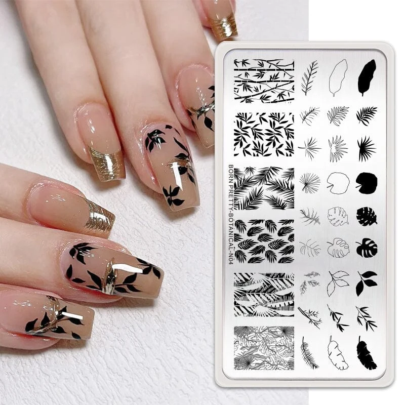 BOTANICAL-N04 Nail Stamping Plate 1 BOTANICAL-N04 Nail Stamping Plate
