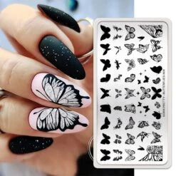 BUTTERFLIES-N08 Nail Stamping Plate