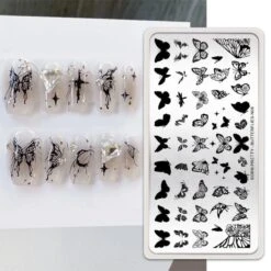 BUTTERFLIES-N08 Nail Stamping Plate -Born Pretty Salon 58937 8 zishuxing 10 7d5ba660 5d0b 4dd3 bcef 7600b015ed75