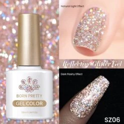 Glitter Reflective Gel Polish Dream Star SZ06-SZ11 10ml -Born Pretty Salon 59025 SXA 1
