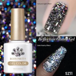Glitter Reflective Gel Polish Dream Star SZ06-SZ11 10ml -Born Pretty Salon 59025 SXA 6