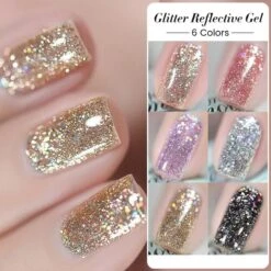Glitter Reflective Gel Polish SZ11 Dream Star 10ml -Born Pretty Salon 59025 ZHUA 2 7