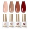 4 Colors Autumn Ember Milky Jelly Gel Set 7ml