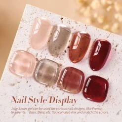 4 Colors Autumn Ember Milky Jelly Gel Set 7ml -Born Pretty Salon 59046 ZI 7 6972d6af 00a2 4ae2 a193 2c37f4baa3d2