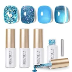 4 Colors Blue Starlight Jelly Gel Polish 5ml