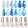 6 Colors Gel Polish Blue Stars Mixed Set 7ml