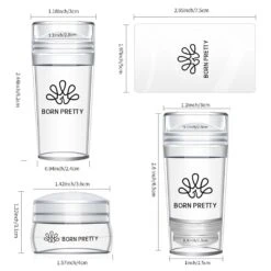 3pcs BORN PRETTY Clear Jelly Nail Stamper Kit -Born Pretty Salon 59121 ZI 1