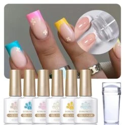 French Nail Kit Stamper & Color Gel Set #24