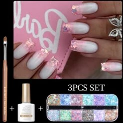 IG Trend Milky Jelly Gel & Glitter Sequins Nail Kit #06