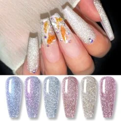 6 Colors Reflective Glitter Gel Polish Set 7ml -Born Pretty Salon 59186 ZHU 3 250453fd 230b 4ea0 a4a1 666bc4c0c6c9