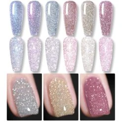 6 Colors Reflective Glitter Gel Polish Set 7ml -Born Pretty Salon 59186 ZHU 4 2cde1344 9af4 406f b54f 451b46836e87