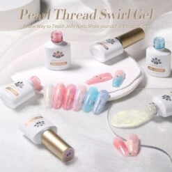 6 Colors White Pink Pearl Thread Swirl Gel Polish Set 7ml -Born Pretty Salon 59196 ZI 6 61139070 0d1e 41ea a6c6 05f1d6b587e3