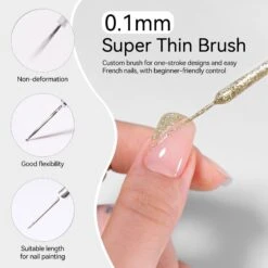 2 Bottles Platinum Gold & Silver Paint Gel 8ml -Born Pretty Salon 59212 ZI 2 fb1e2e69 ef0d 4585 84eb 93c3e5b6783c