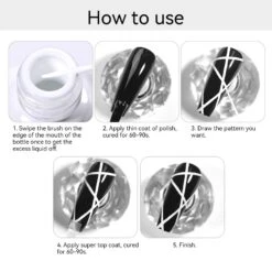 2 Bottles Platinum Gold & Silver Paint Gel 8ml -Born Pretty Salon 59212 ZI 7 e8c6704a 7172 4f32 be34 95c10372a87e