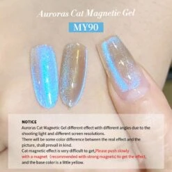 Auroras Cat Magnetic Gel Polish MY90 Angel Tears 10ml -Born Pretty Salon 59222 1 ZI 8