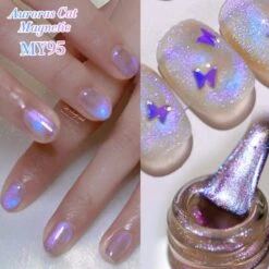 Auroras Cat Magnetic Gel Polish MY95 Angel Tears 10ml -Born Pretty Salon 59222 6 ZI 3