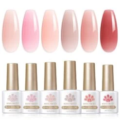 6 Colors Jelly Gel Polish Set Rose Jelly 7ml